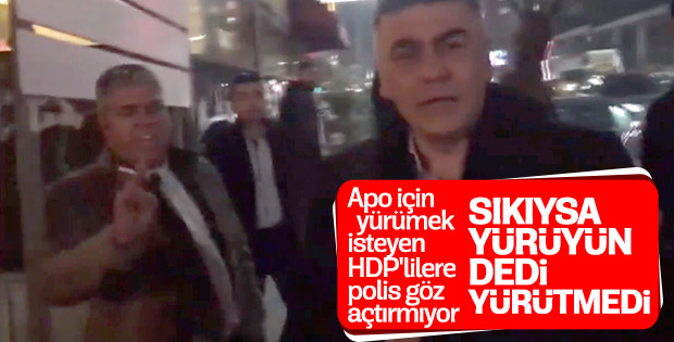 Van'da HDP'nin Öcalan için yürüyüşü engellendi