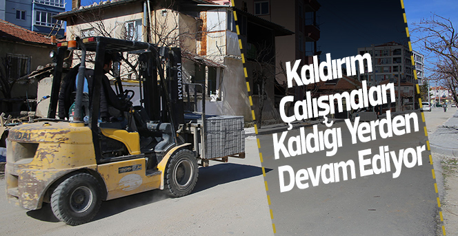 Kaldırım Çalışmaları Kaldığı Yerden Devam Ediyor