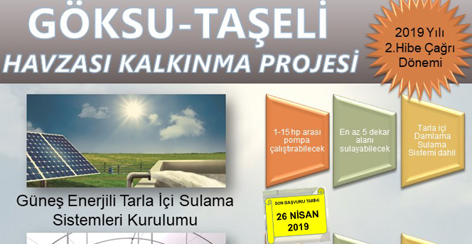 Göksu Taşeli Havzası Kalkınma Projesi  2019 Yılı 2. Hibe Çağrısı