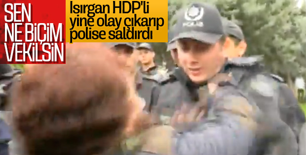 Polisi ısıran HDP'li yine başrolde