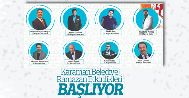 Karaman Belediyesi Ramazan Etkinlikleri Başlıyor