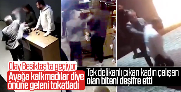 İstanbul'da patrondan çalışanlarına dayak kamerada