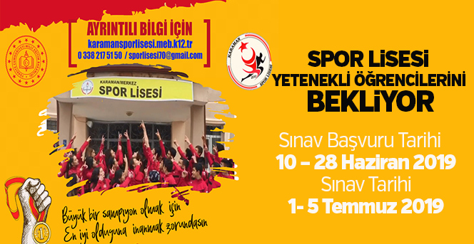 Spor Lisesi Yetenekli Öğrencilerini Bekliyor