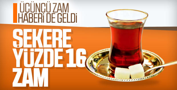 Şekere yüzde 16 zam