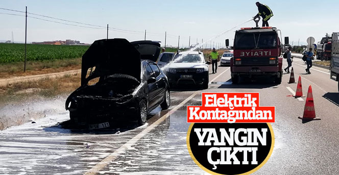 Elektrik kontağında çıkan yangın korkuttu