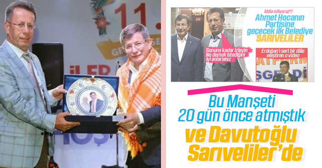 Ahmet Davutoğlu Sarıveliler de halka seslendi.