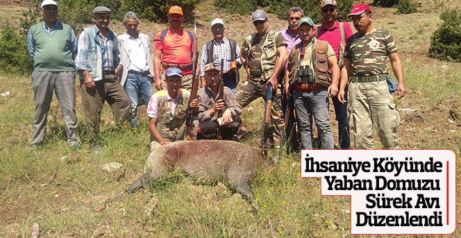 İhsaniye Köyünde Yaban Domuzu Sürek Avı Düzenlendi