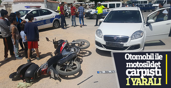 Karaman'da Otomobil İle Motosiklet Çarpıştı: 1 Yaralı