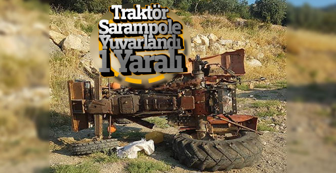 Karaman’da Traktör Şarampole Yuvarlandı: 1 Yaralı