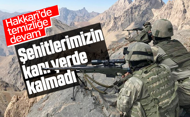 Hakkari'de 3 askeri şehit eden teröristler öldürüldü