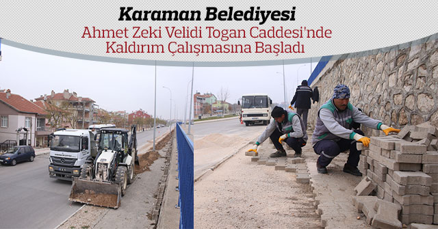 Karaman Belediyesi Orta Refüj Çalışmaları Devam Ediyor