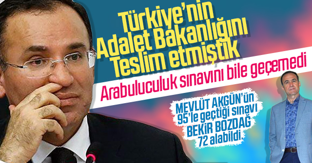 Bekir Bozdağ Arabuluculuk sınavını geçemedi.