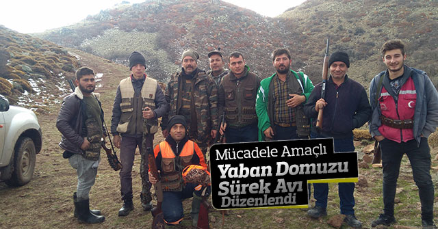 Mücadele Amaçlı Yaban Domuzu Sürek Avı Düzenlendi