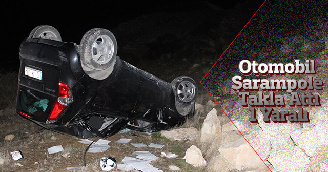 Otomobil şarampole takla attı: 1 yaralı