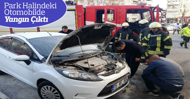 Park Halindeki Otomobilde Yangın Çıktı