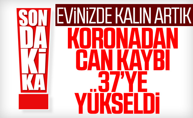 Türkiye'de koronadan can kaybı 37'ye çıktı