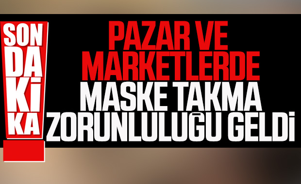 Toplu alanlarda maske takma zorunluluğu getirildi