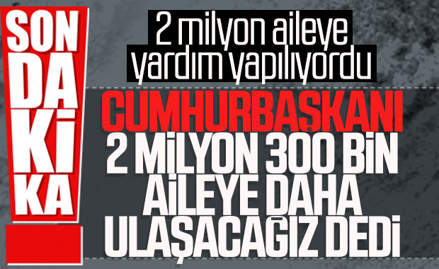 2 milyon 300 bin haneye yardım