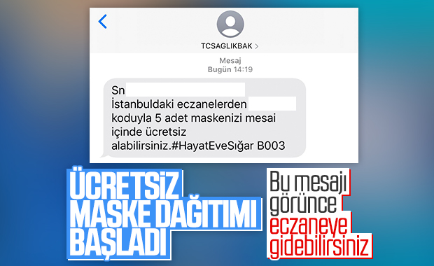 Eczanelerde ücretsiz maske dağıtımı başladı