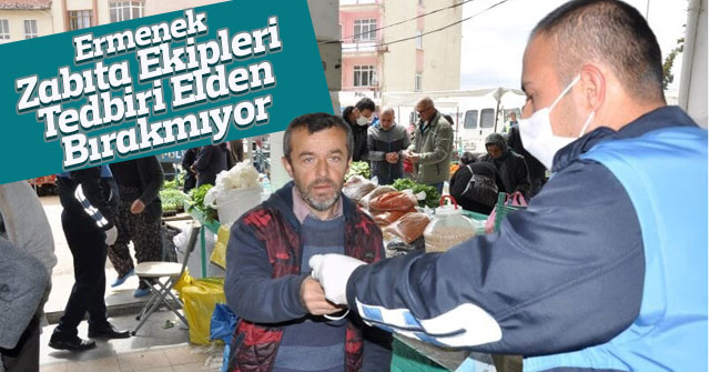 Ermenek Zabıta Ekipleri Tedbiri Elden Bırakmıyor