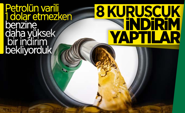 Benzinde 8 kuruş indirim kararı