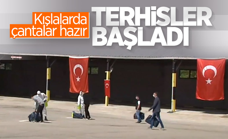 Kışlalarda terhisler başladı