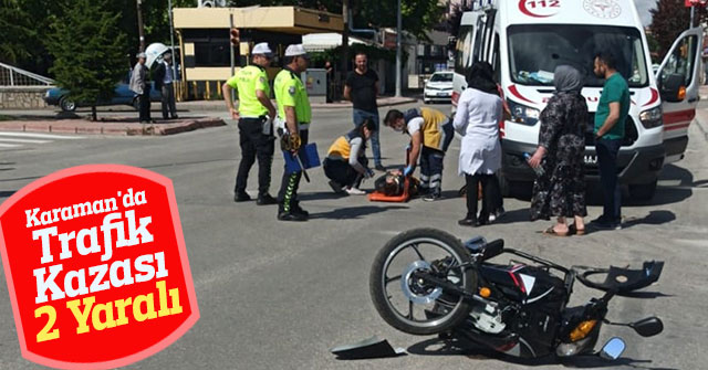 Karaman'da trafik kazası: 2 yaralı