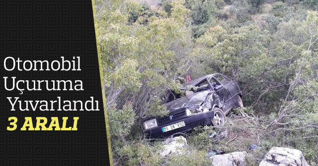 Karaman'da Otomobil Uçuruma Yuvarlandı: 3 Yaralı