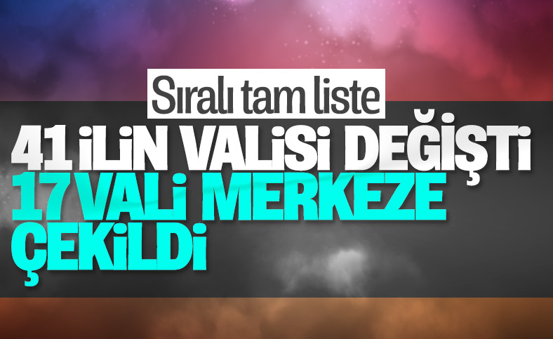 Valiler kararnamesi yayınlandı