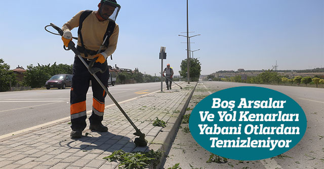 Boş Arsalar Ve Yol Kenarları Yabani Otlardan Temizleniyor