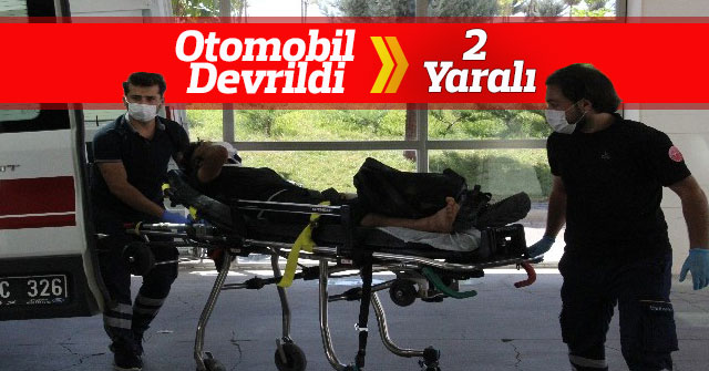 Karaman'da otomobil devrildi: 2 yaralı