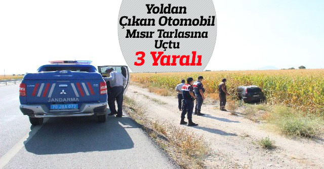 Yoldan Çıkan Otomobil Mısır Tarlasına Uçtu: 3 Yaralı