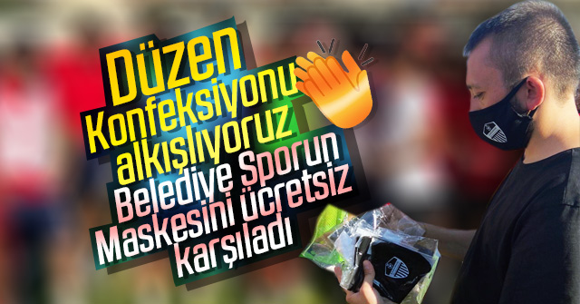 Belediye Sporun maskesi Düzen konfeksiyondan