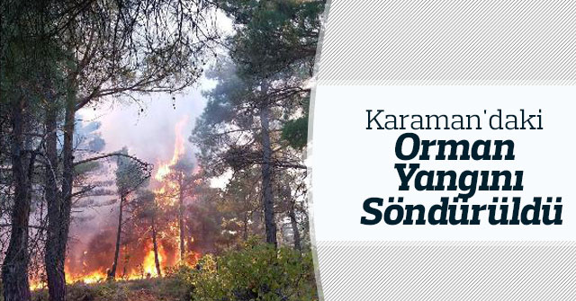 Karaman'daki orman yangını söndürüldü