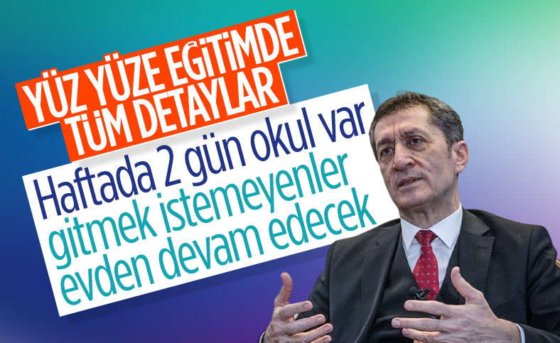 Milli Eğitim Bakanı Ziya Selçuk, yüz yüze eğitimin detaylarını açıkladı