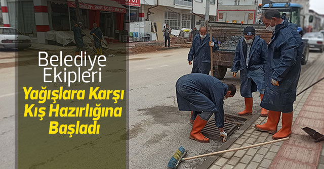 Belediyeden Yağışlara Karşı Kış Hazırlığı