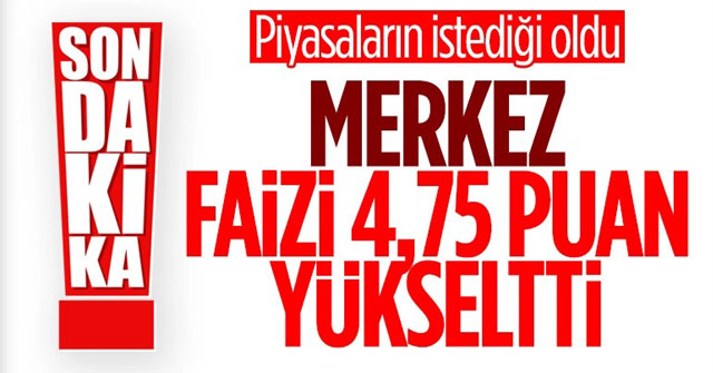 Merkez Bankası piyasaların beklediği faiz kararını açıkladı