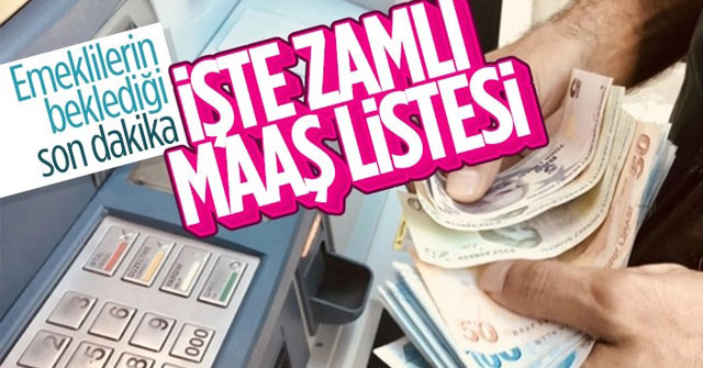 2021 yılı zamlı emekli maaşları hesaplandı