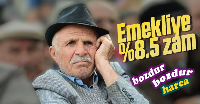 Emekliye %8.36 zam