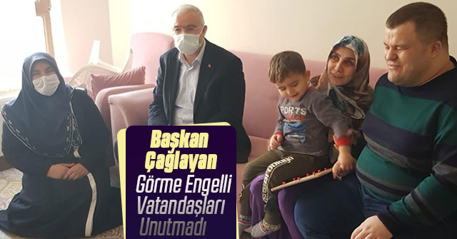 Başkan Çağlayan görme engelli vatandaşları unutmadı.