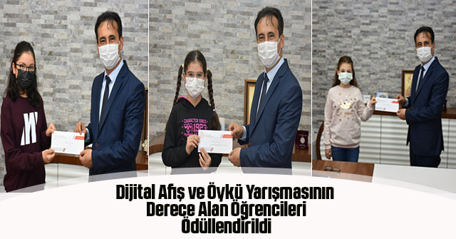 Öykü Yarışmasının Derece Alan Öğrencileri Ödüllendirildi