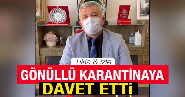 Atilla Zorlu'dan Gönüllü Karantina'ya davet