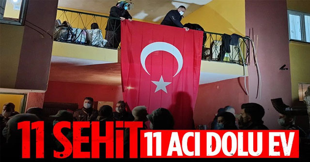 Şehitlerin acı haberi ailelerine ulaştı