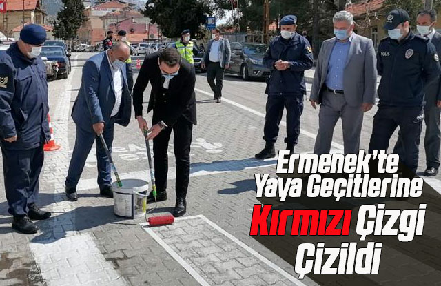 Ermenek’te Yaya Geçitlerine Kırmızı Çizgi Çizildi