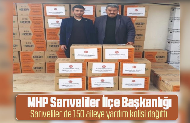 Sarıveliler'de 150 aileye yardım kolisi