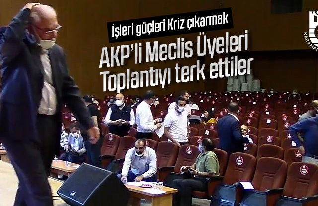 AKP Meclis Üyeleri Belediye Meclisini terkettiler