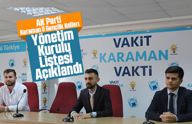 AK Parti İl Gençlik Kolları Yönetim Kurulu Listesi Açıklandı