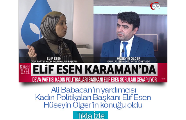 Deva Partisi Genel Başkan Yardımcısı Elif Esen, Hüseyin Ölger'in konuğu oldu