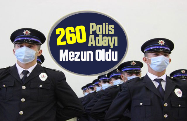 Karaman POMEM'de 260 polis adayı mezun oldu