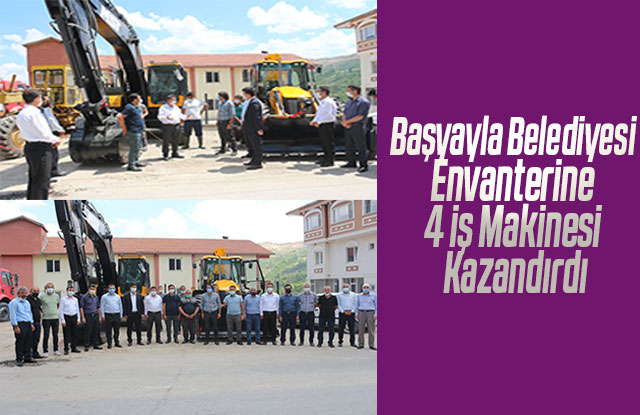 Başyayla Belediyesi envanterine 4 iş makinesi kazandırdı